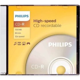   Philips CD-R 700MB egyszer írható lemez vékony műanyag tokban