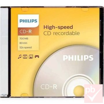 Philips CD-R 700MB lemez vékony műanyag tokban