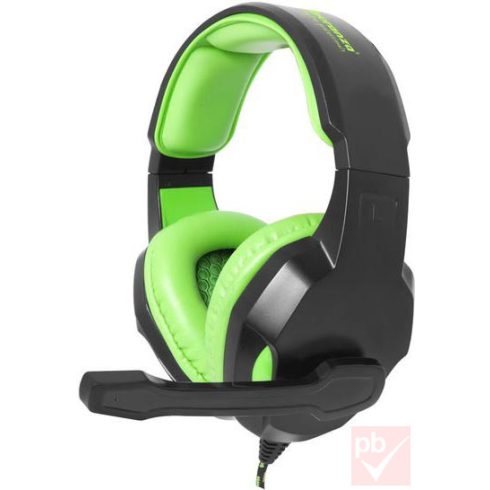 Esperanza Cobra gamer headset (fekete-zöld)