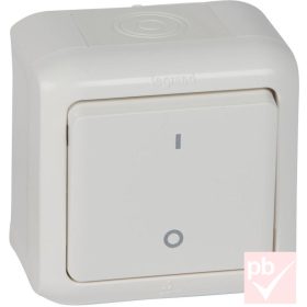   Villanykapcsoló, falon kívüli, kétpólusú, fehér, IP44 (Legrand Forix 782366)