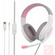 Meetion MT-HP021 gaming headset (fehér/pink)