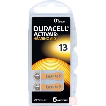 Duracell ActivAir 13 hallókészülék elem (6db-os csomag)