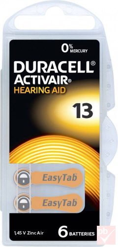 Duracell ActivAir 13 hallókészülék elem (6db-os csomag)