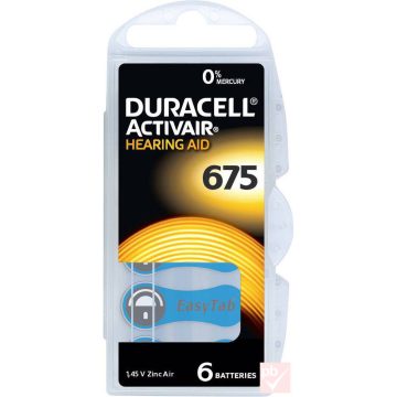 Duracell ActivAir 675 hallókészülék elem (6db-os csomag)