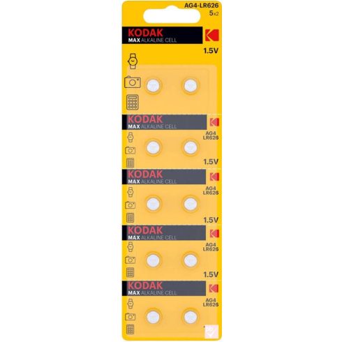 Kodak Max AG4-LR626 gombelem (SR626SW, SR66, LR66, 177, 377)