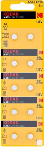 Kodak Max AG4-LR626 gombelem (SR626SW, SR66, LR66, 177, 377)