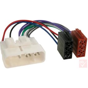   4CarMedia ZRS-AS-44B Toyota gyári csatlakozó aljzat -> 2x ISO dugó átalakító