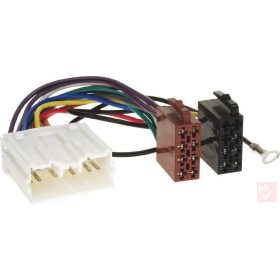   4CarMedia ZRS-AS-6B Mitsubishi gyári csatlakozó aljzat -> 2x ISO dugó átalakító