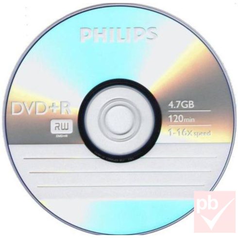 Philips DVD+R 4.7GB lemez vékony műanyag tokban