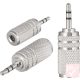 Audio átalakító, Jack 2.5mm sztereó dugó - Jack 3.5mm sztereó aljzat (fém)