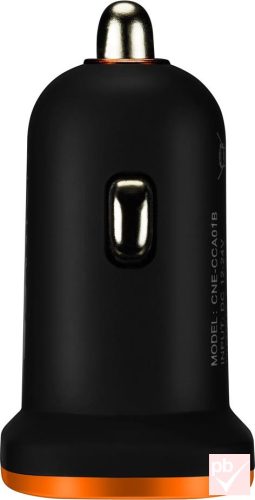 Canyon C-01 autós USB töltőfej 1db aljzattal, fekete+réz (1A)
