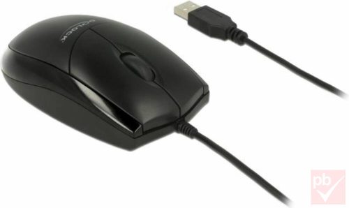 Delock 12530 Silent USB egér (fekete)
