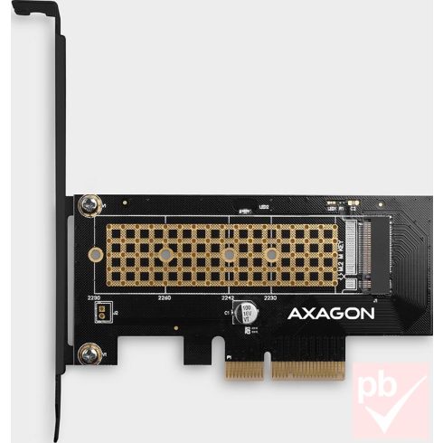 Axagon PCEM2-N NVMe M.2 foglalatos PCI-E kártya