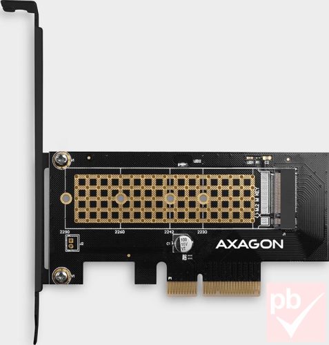 Axagon PCEM2-N NVMe M.2 foglalatos PCI-E kártya