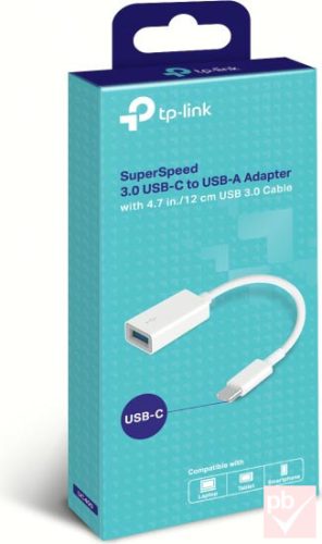 USB 3.0 A-C OTG kábel (A aljzat - C dugó) 12cm (TP-Link UC400)