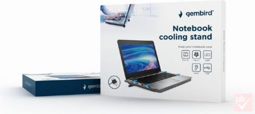 Gembird dönthető 15.6" laptop hűtő (fekete)