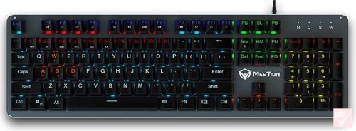 Meetion MT-MK007 RGB LED mechanikus gaming billentyűzet (fekete, HUN)