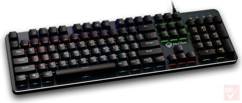 Meetion MT-MK007 RGB LED mechanikus gaming billentyűzet (fekete, HUN)