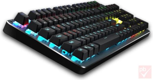 Meetion MT-MK007 RGB LED mechanikus gaming billentyűzet (fekete, HUN)