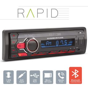   MNC Rapid autó HiFi fejegység (4x50W, USB, Bluetooth, SD, AUX, 1 DIN)