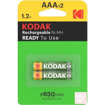 Kodak 650mAh AAA akkumulátor (2db-os bliszter)