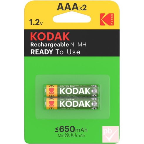 Kodak 650mAh AAA akkumulátor (2db-os bliszter)