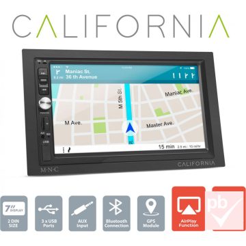   MNC California érintőképernyős autó fejegység (2 DIN, Android 8.1, 4x50W)