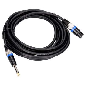   Mikrofon kábel (Jack-XLR) 5.0m (1x 6.3mm mono jack dugó - 1x XLR anya csatlakozó)