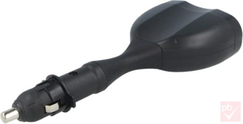 SCI autós USB töltőfej 2db aljzattal + szivargyújtó aljzattal, fekete (2A+8A)