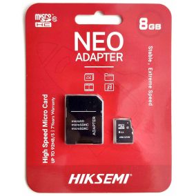   Hiksemi 8GB Class10 micro SD memóriakártya + normál SD adapter