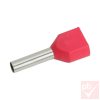 Érvéghüvely szigetelt 2x1.00mm² piros