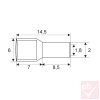 Érvéghüvely szigetelt 2x1.00mm² piros
