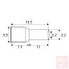 Érvéghüvely szigetelt 2x1.50mm² fekete