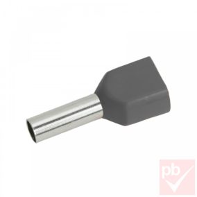 Érvéghüvely szigetelt 2x4.00mm² szürke