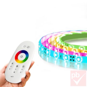   Phenom 5m-es RGB LED szalag, 100 program, érintős távirányítóval