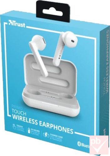 Trust Primo Touch TWS sztereó Bluetooth headset (fehér)