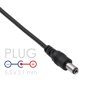 USB DC töltőkábel (USB-A dugó / 5.5x2.1mm DC dugó) 0.8m