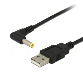   USB DC töltőkábel (USB Type-A dugó / 4.0x1.7mm 90° DC dugó) 1.0m