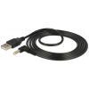 USB DC töltőkábel (USB Type-A dugó / 4.0x1.7mm 90° DC dugó) 1.0m