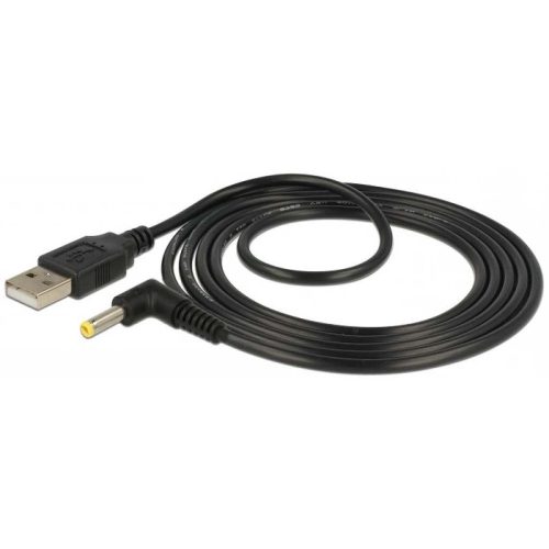 USB DC töltőkábel (USB Type-A dugó / 4.0x1.7mm 90° DC dugó) 1.0m