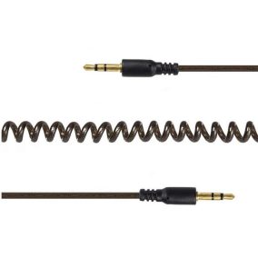   Jack (AUX) összekötő kábel, 3.5mm, spirál, sztereó, 1.8m
