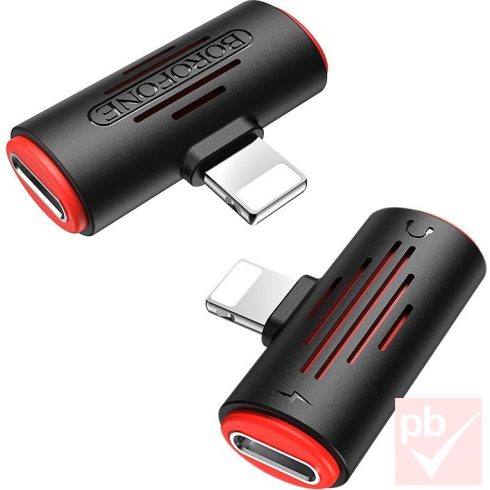 Borofone BV6 Lightning audio adapter (1x Lightning dugó / 2x Lightning aljzat)