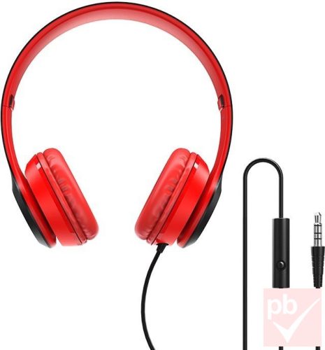 Borofone BO5R piros mikrofonos fejhallgató