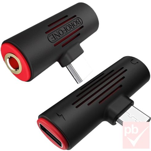 Borofone BV8 USB Type-C adapter mobilhoz (C dugó / C aljzat + jack aljzat)