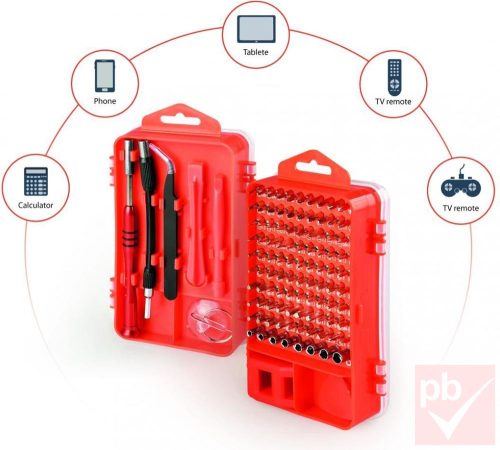 Cablexpert Precision Bit Set 108db-os mini bitfejes szerszámkészlet
