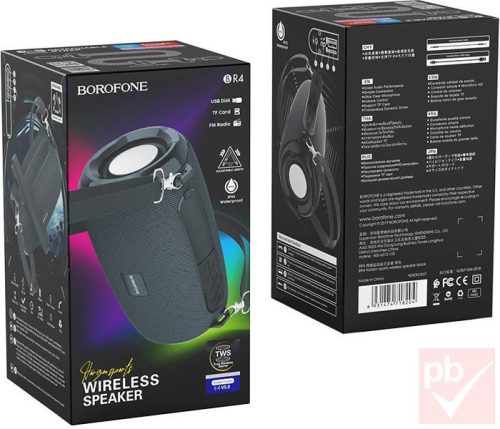 Borofone Horizon Sports BR4 fekete Bluetooth hangszóró