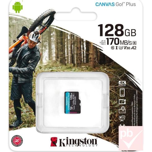 Kingston Canvas Go! Plus 128GB micro SD memóriakártya (adapter nélkül)
