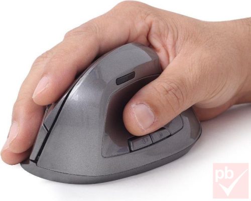 Gembird vezeték nélküli ergonomikus optikai egér (sötétszürke)
