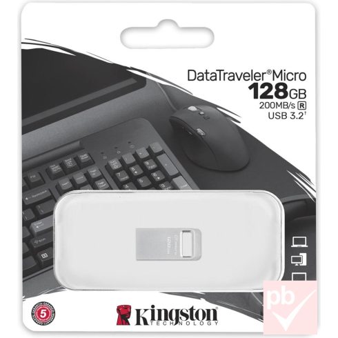 Kingston DataTraveler Micro 128GB pendrive (Type-A, USB 3.2)