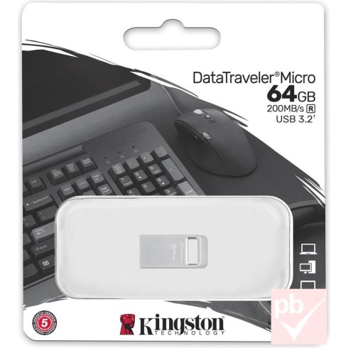 Kingston DataTraveler Micro 64GB pendrive (Type-A, USB 3.2)